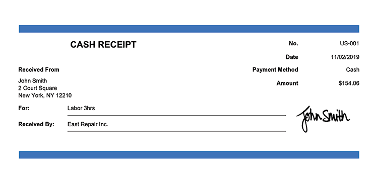 Download Free Cash Receipt Templates Print Email As Pdf