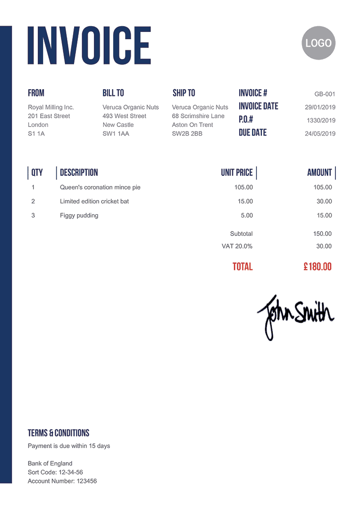 Invoice Templates Create Free Invoices in Seconds