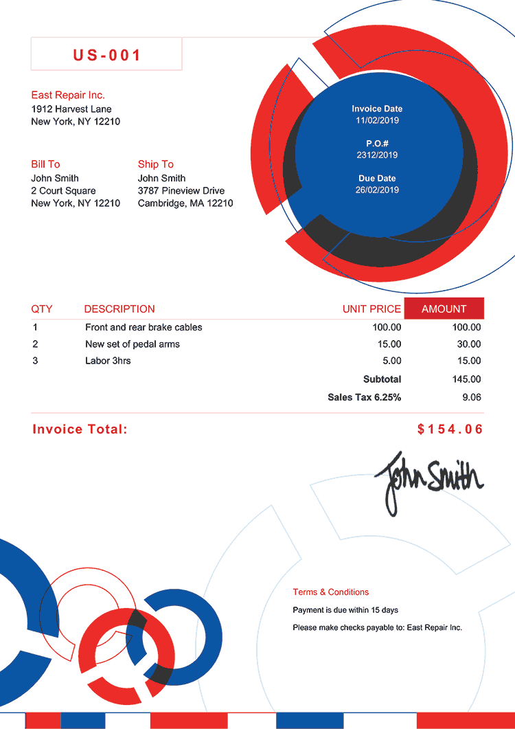 Invoice Template Printable Invoice Order Form 