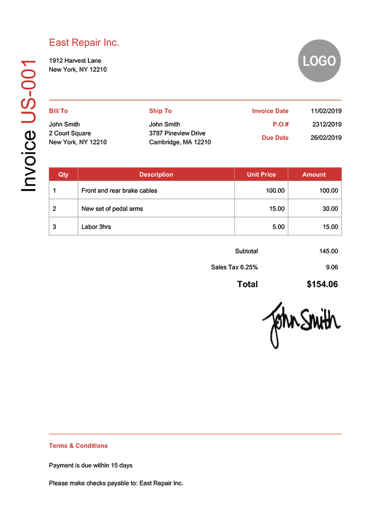 21 Free Invoice Templates  Print & Email Invoices Intended For Invoice Template For Designers