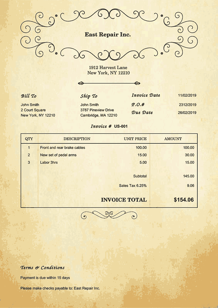 100 Free Invoice Templates Print Email Invoices