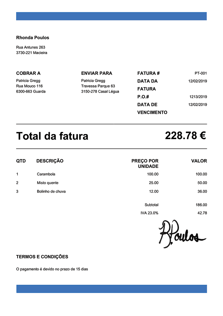 Fatura Profissional Grátis 100 Modelos Grátis Rápido Seguro 8405