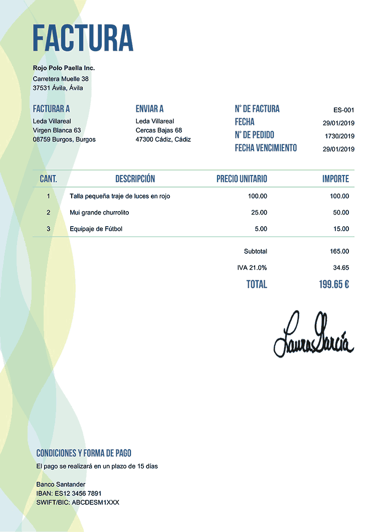 Modelo De Factura Excel Templates 