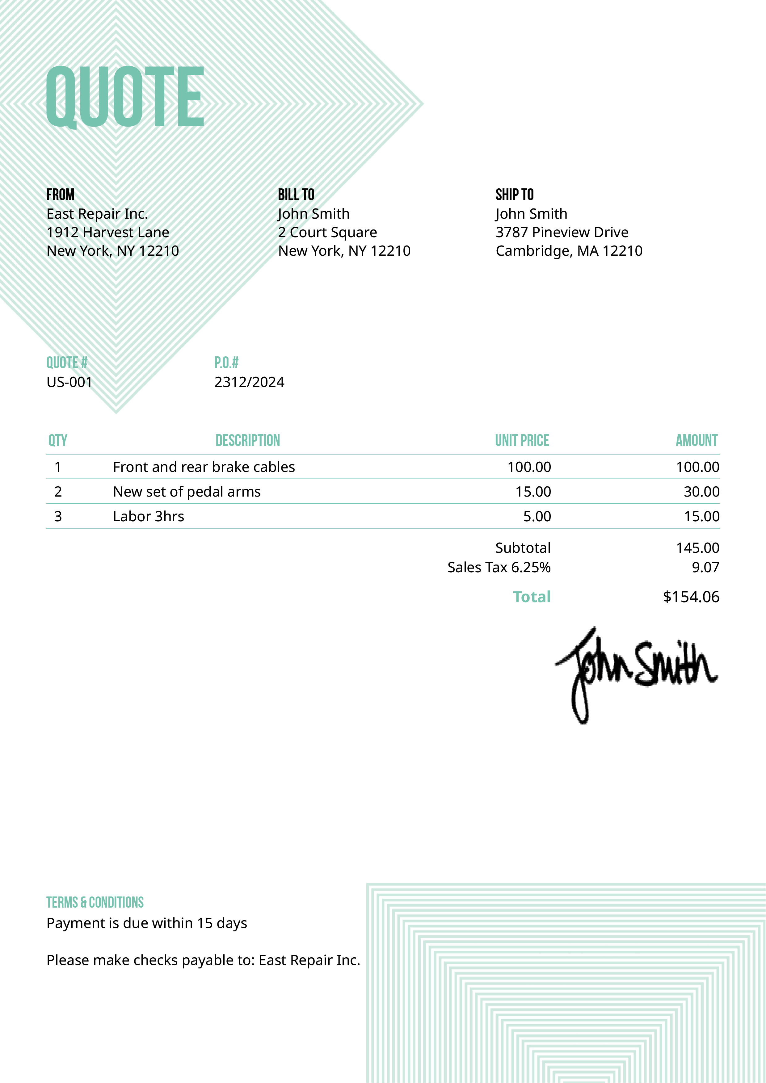 Quote Template Us Squares Turquoise 