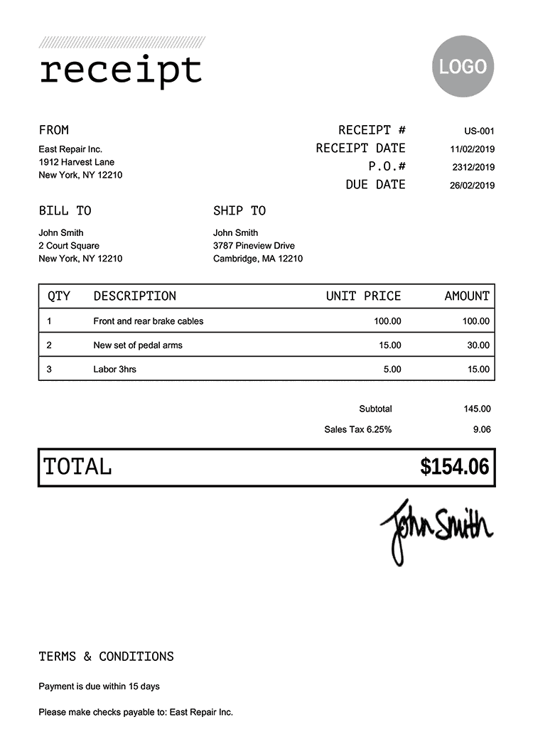 lightspeed onsite customize receipt